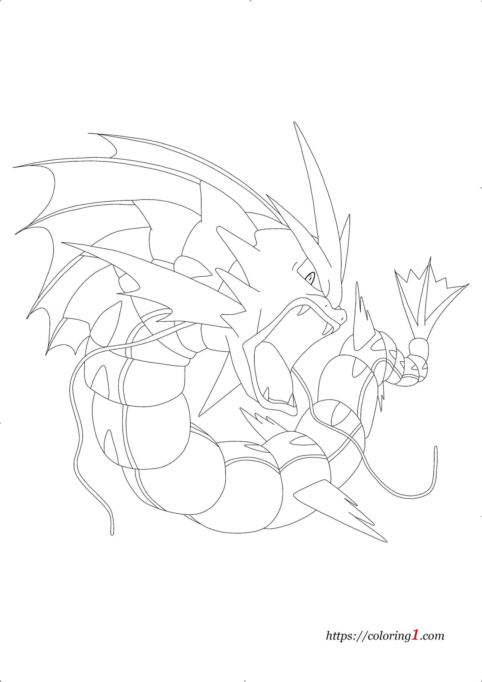 Pokemon mega gyarados coloring pages