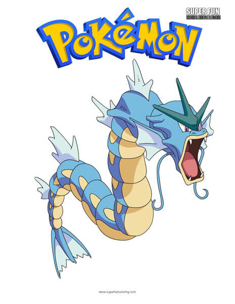 Gyarados pokemon coloring page