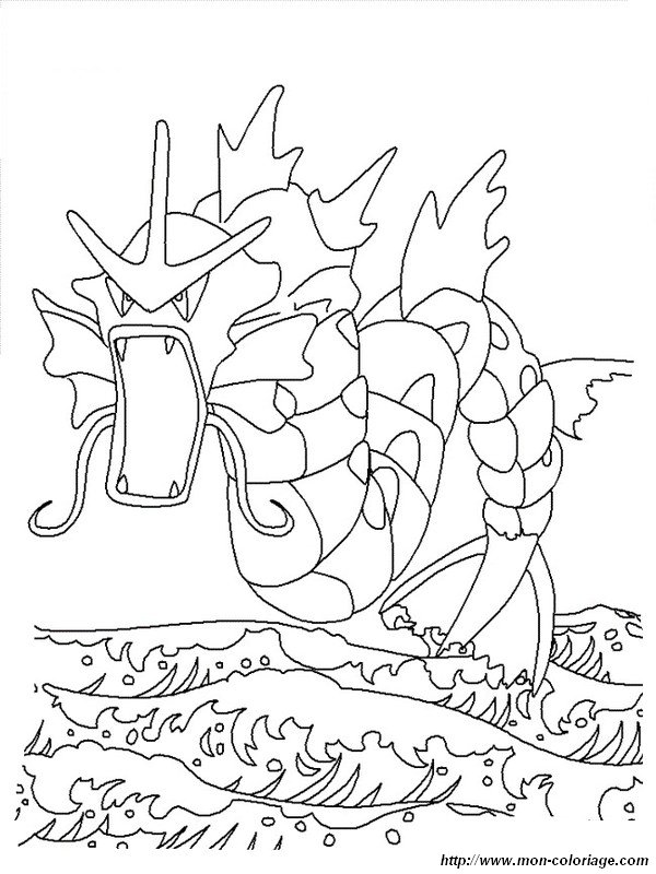 Coloring pokemon page gyarados to print out or color online