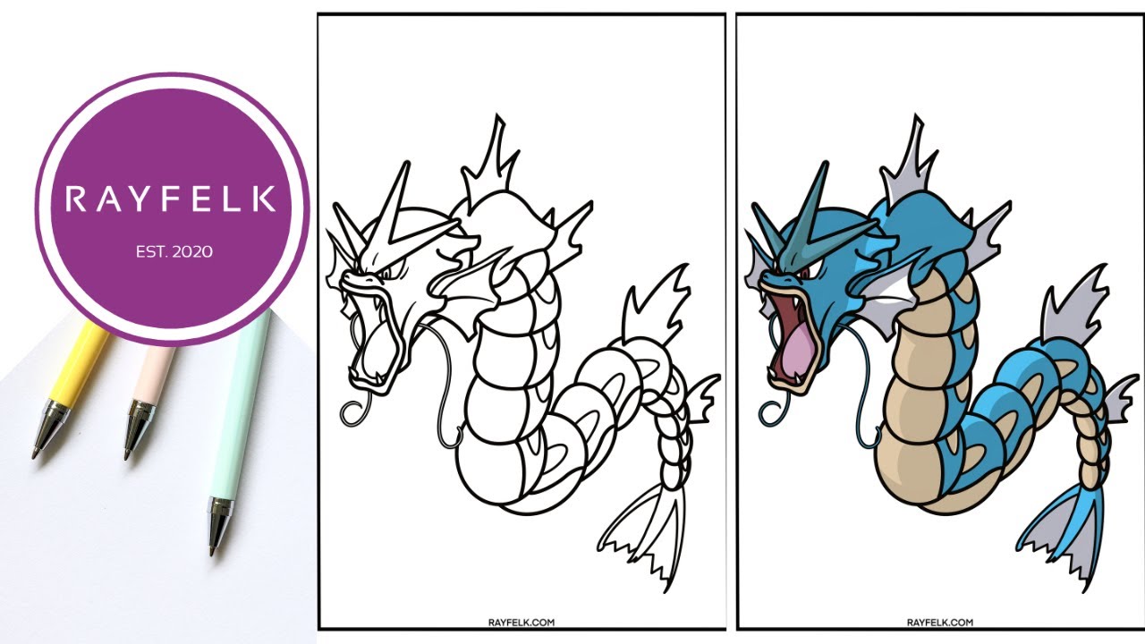 Gyarados coloring pages rayfelk printable coloring pages pokeon coloring page