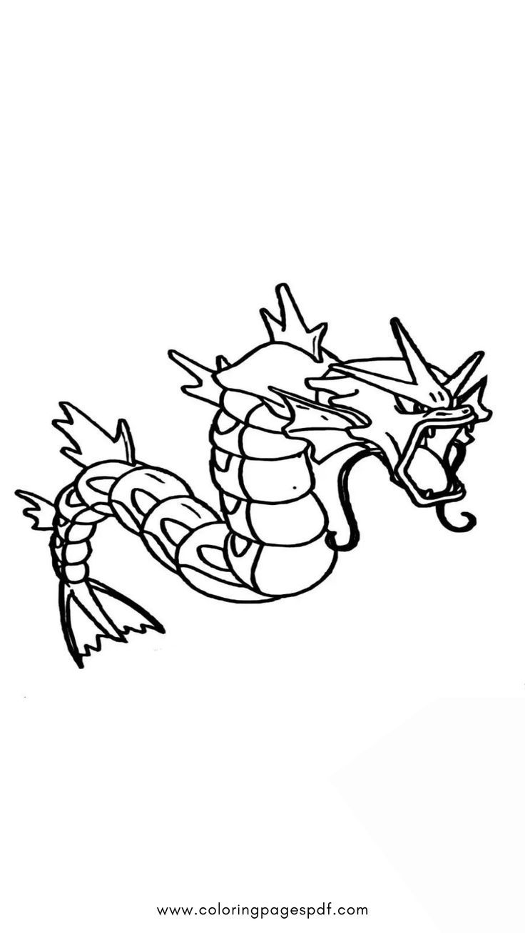 Pokãmon coloring page of gyarados pokemon coloring pokemon decal coloring pages