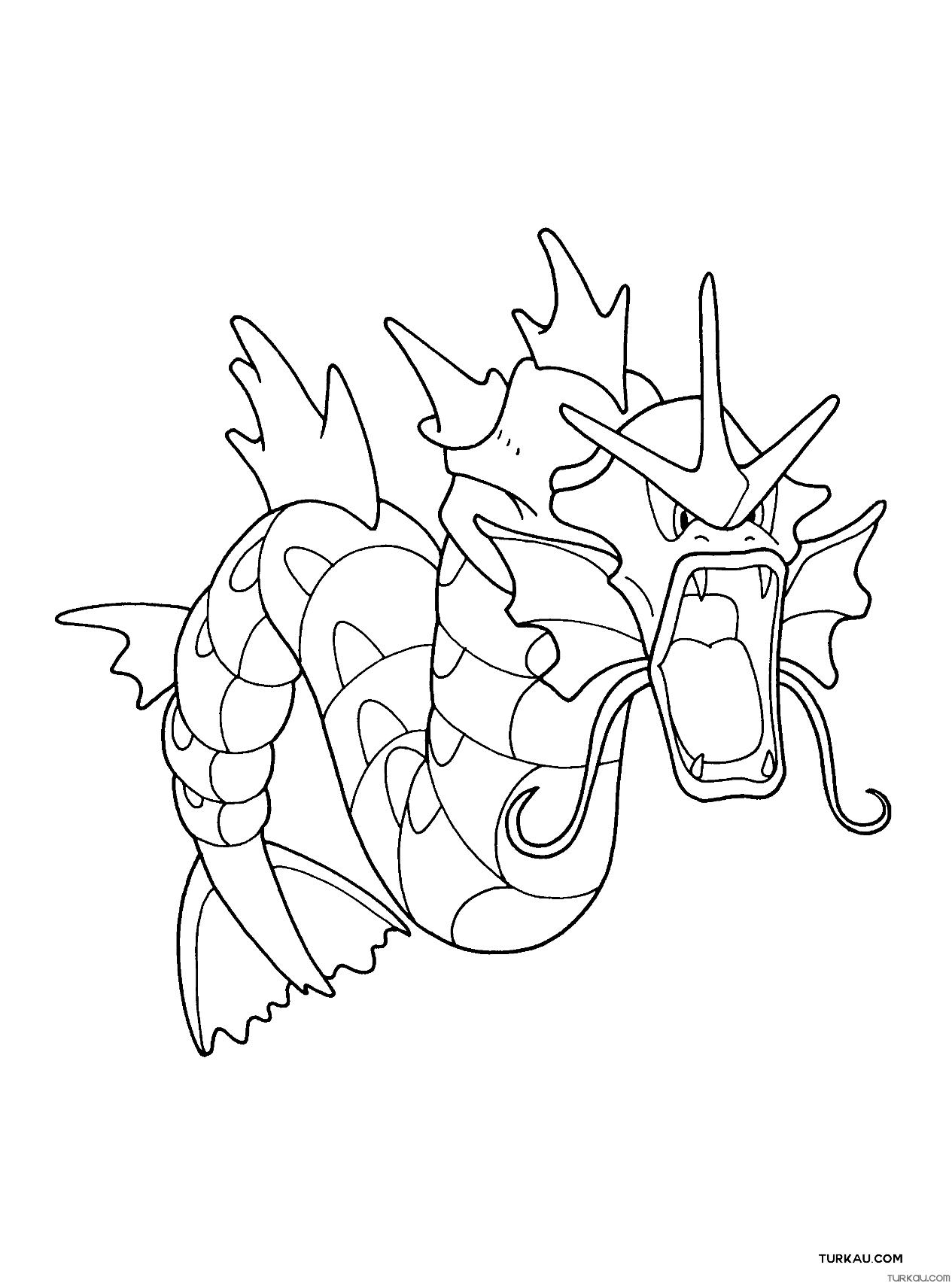 Pokemon gyarados coloring page