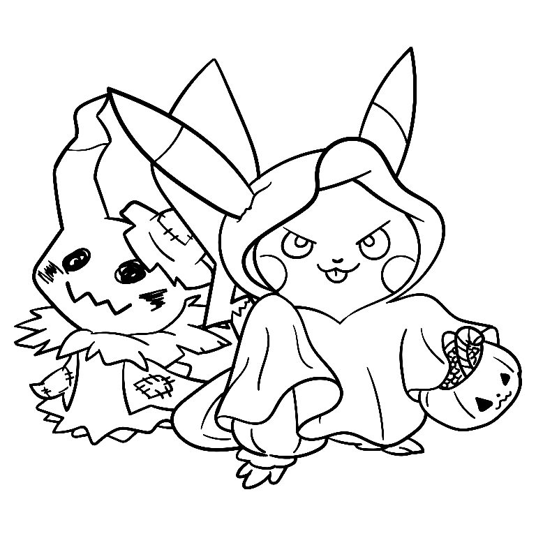 Pokemon halloween coloring pages printable for free download