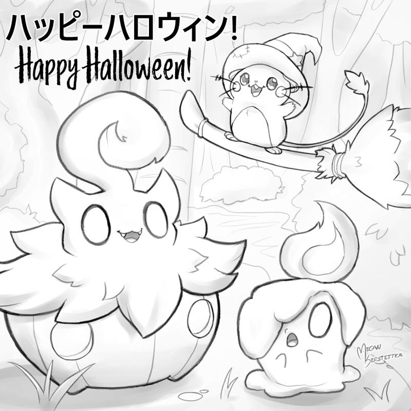 Pokemon halloween by megandrawsalot on