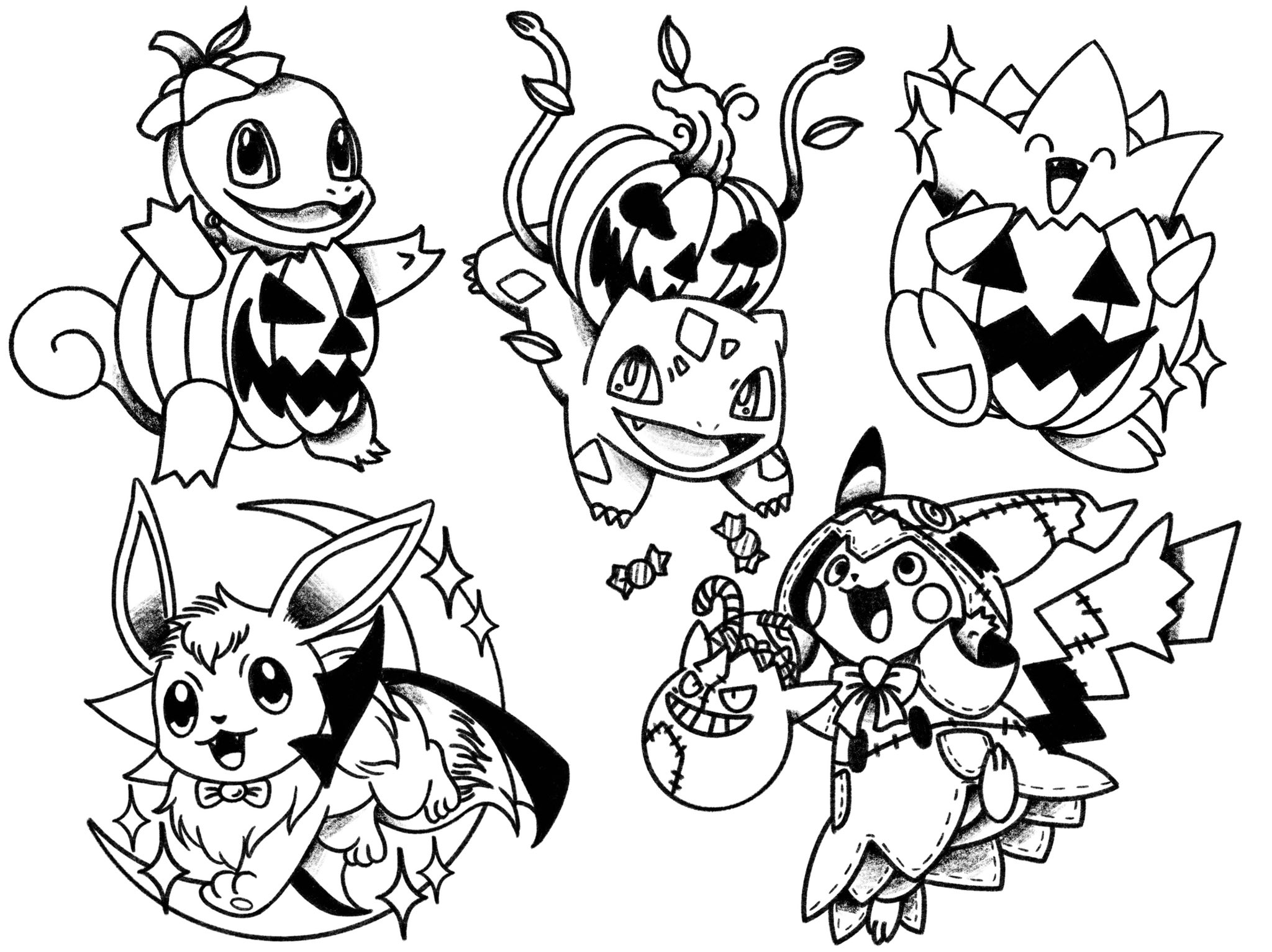 Ððððâïâ on x hey everyone im doing pokãmon halloween tattoo flash for october if youre interested in getting one of these tattooed dm me pokemon pokemon pokemontattoo pokemontattoos pokemontcg httpstcoepygcvgmv x