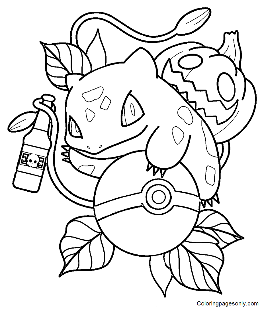 Pokemon halloween coloring pages printable for free download