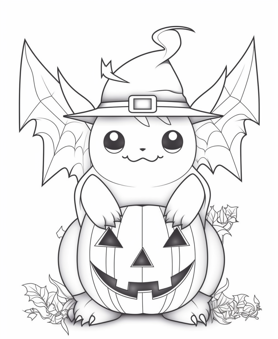 Coloriage halloween pokemon gratuit â coloriages halloween