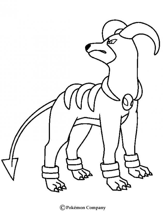 Dark houndoom pokemon coloring more fire pokemon coloring sheets on hellokids pokemon coloring pages pokemon coloring pokemon coloring sheets