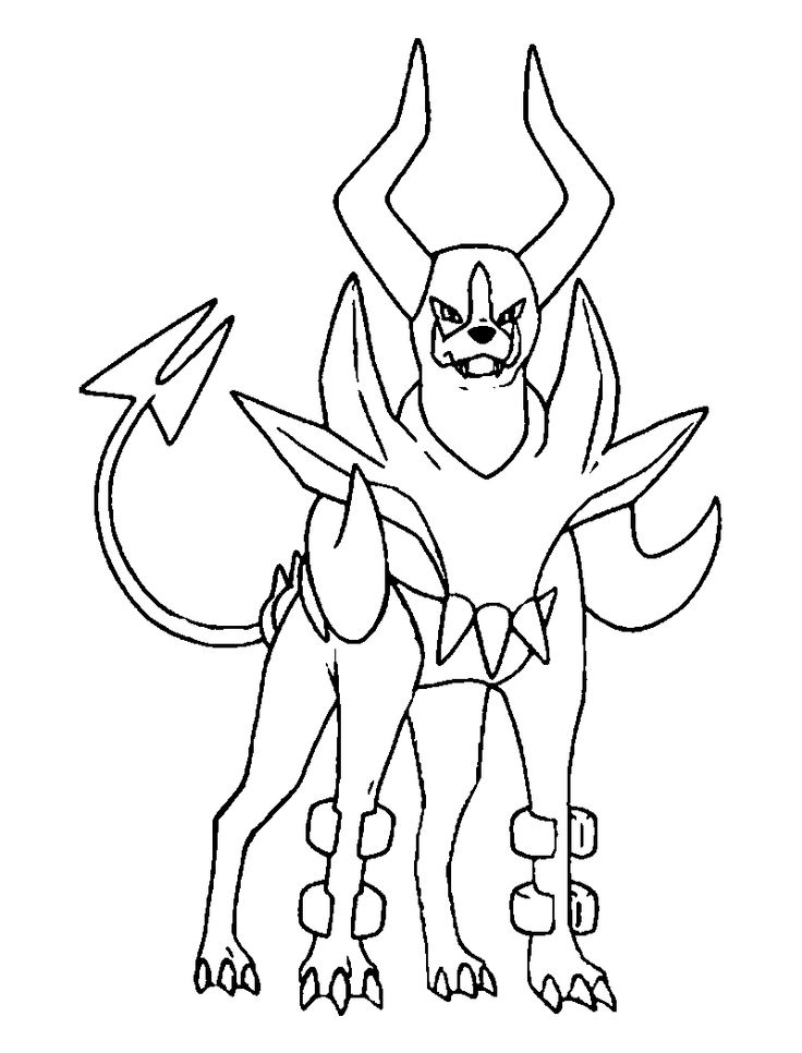 Houndoom coloring pages printable pdf