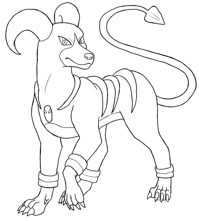 Houndoom pokemon coloring page