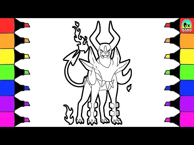 Pokemon coloring pages mega houndoom colouring book fun