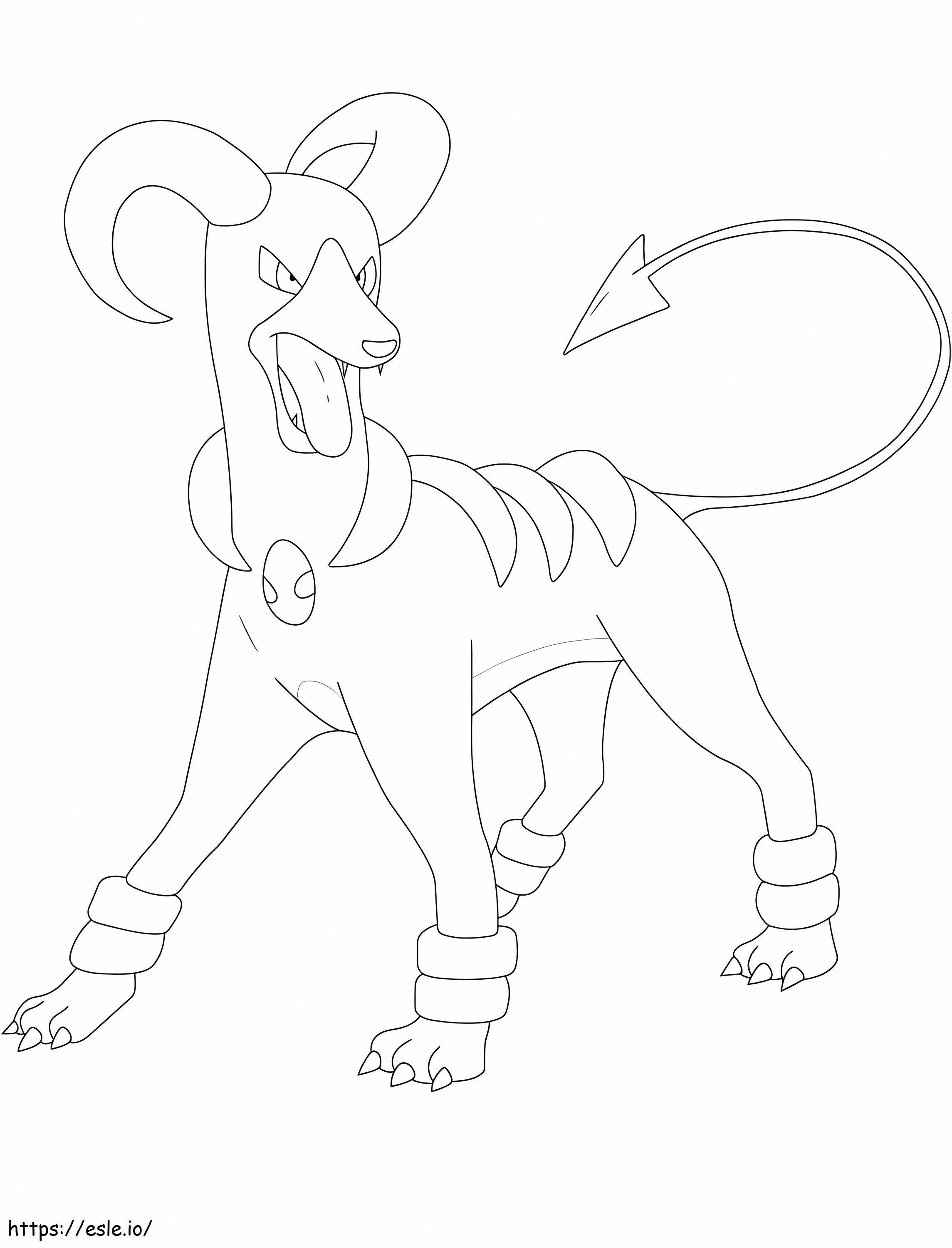 Houndoom pokemon coloring page