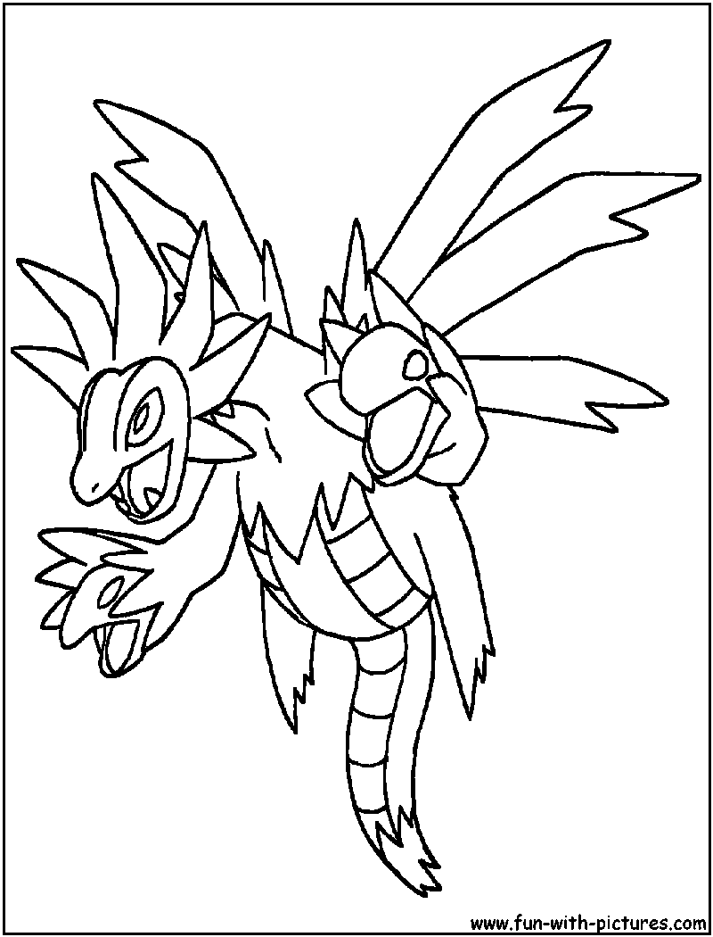 Hydreigon coloring page