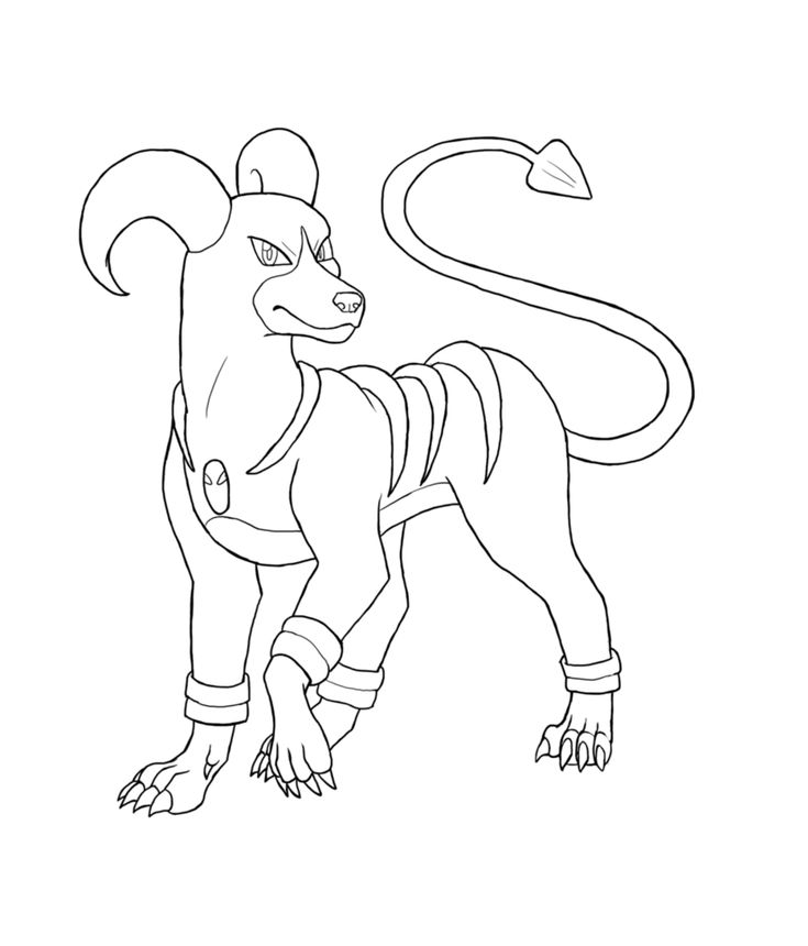 Houndoom coloring pages printable pdf