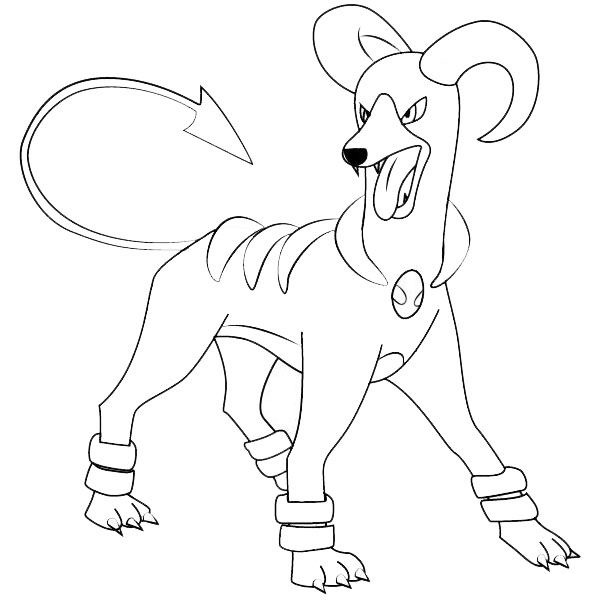 Houndoom coloring pages printable pdf