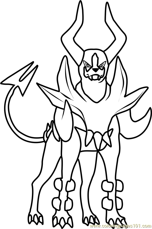 Mega houndoom pokemon coloring page for kids