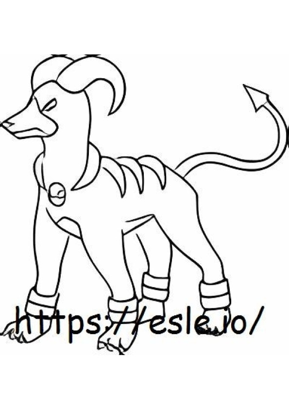 Houndoom coloring page