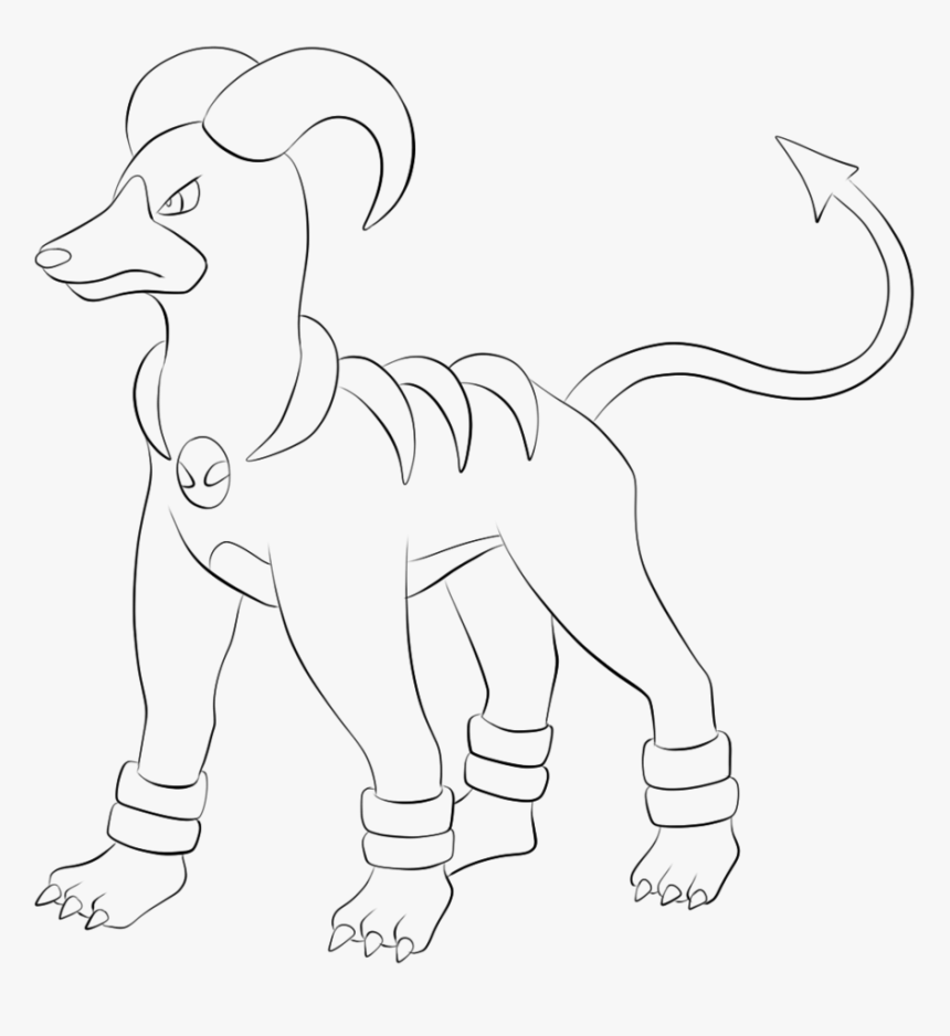 Pokemon lineart houndoom for free download