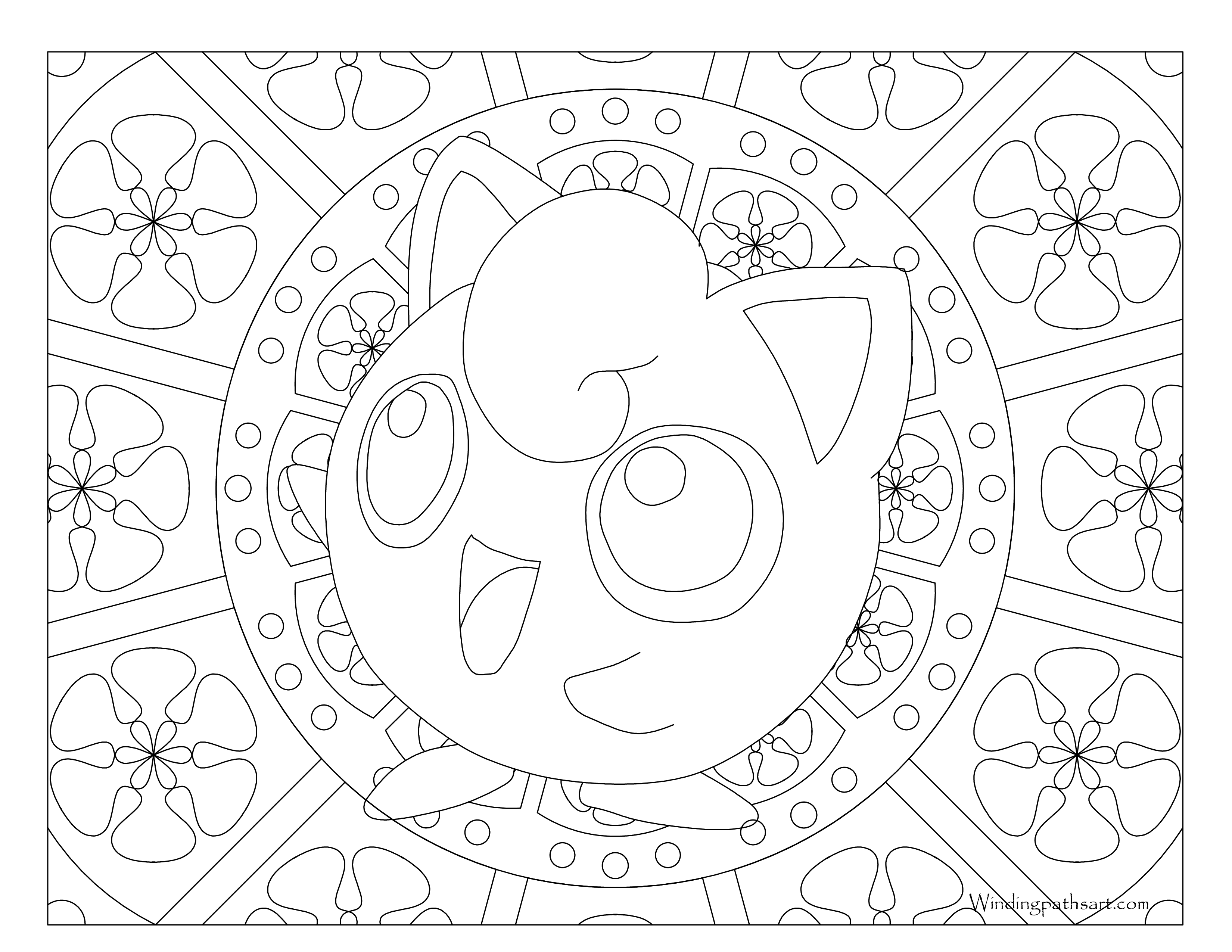 Jigglypuff pokemon coloring page