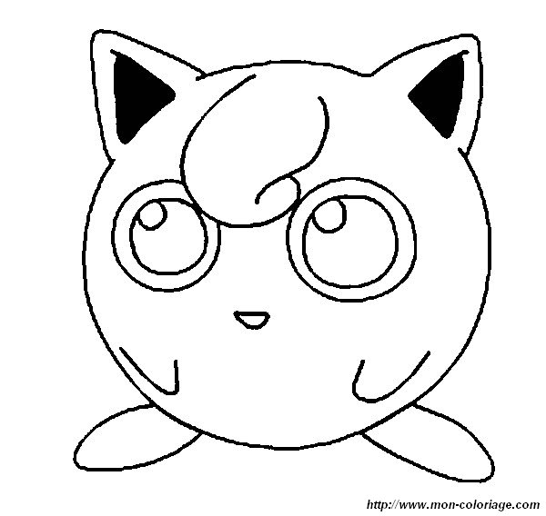 Coloring pokemon page jigglypuff to print out or color online