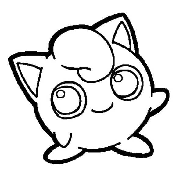 Cute jigglypuff coloring page
