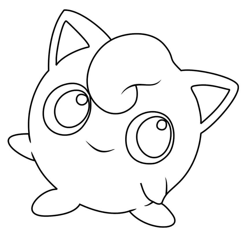 Jigglypuff pokemon coloring page