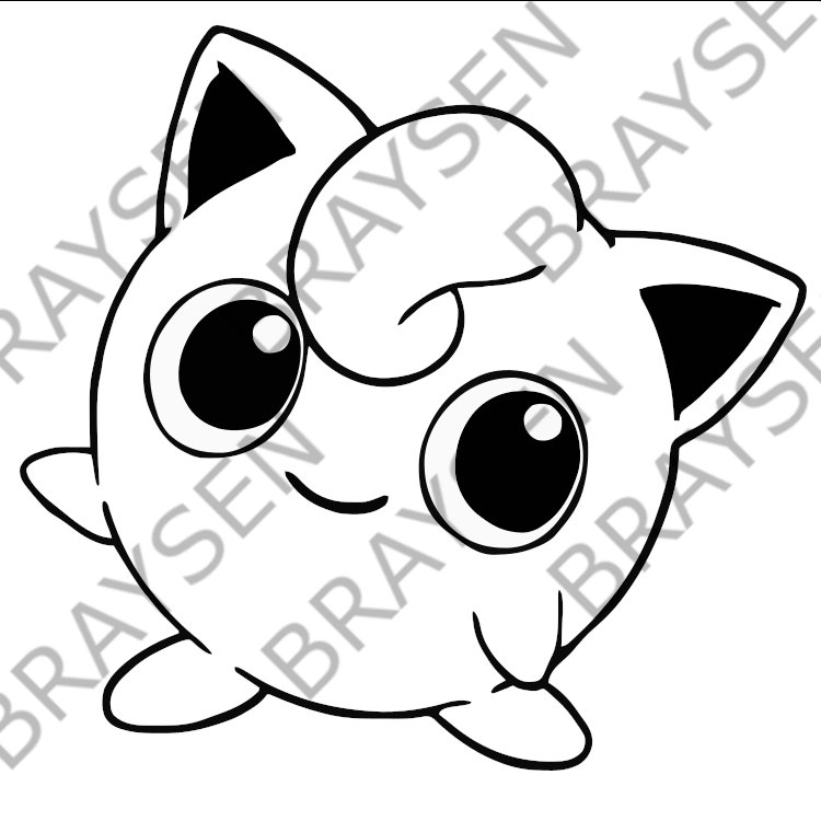 Buy jigglypuff outline svg png online in india