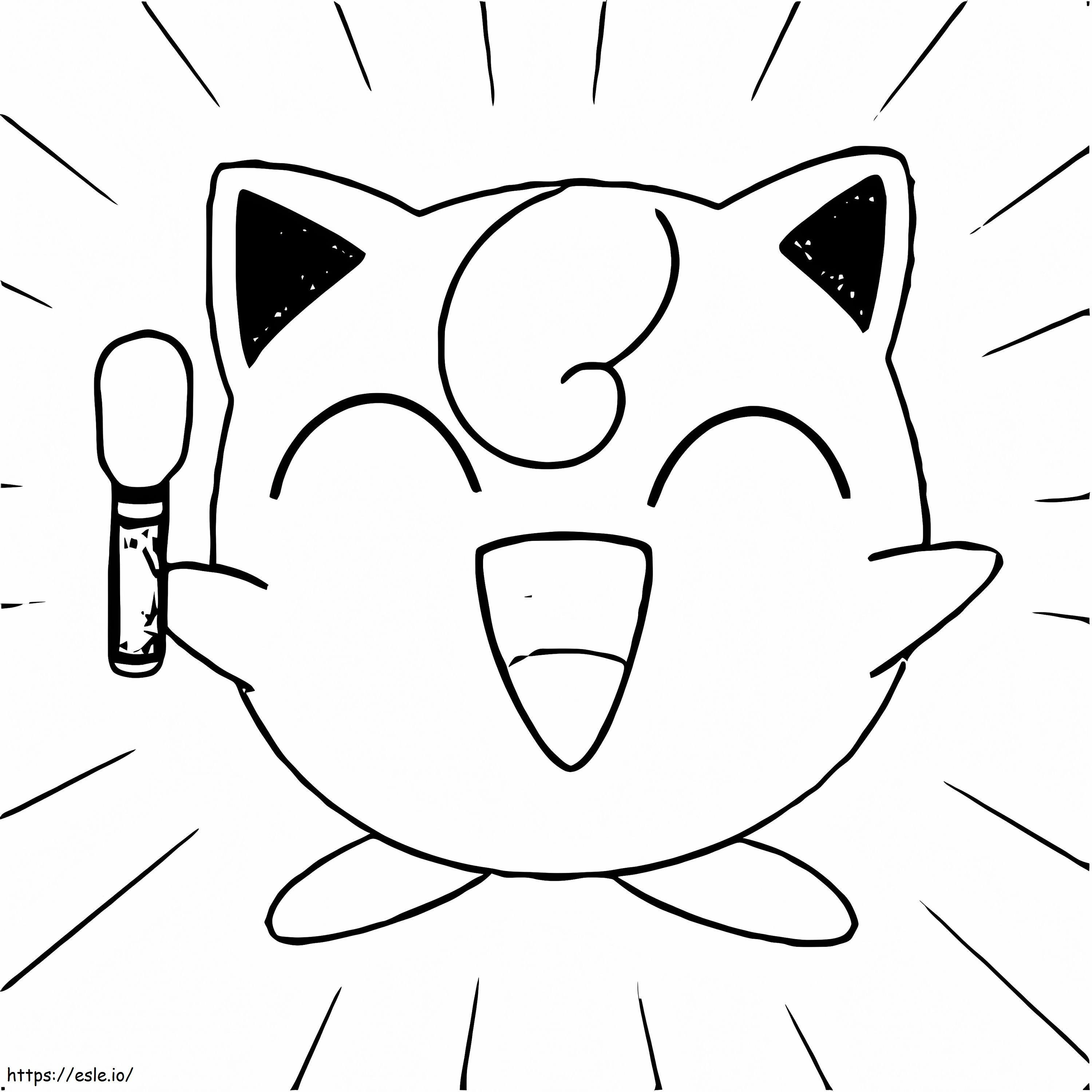 Happy pokemon jigglypuff coloring page