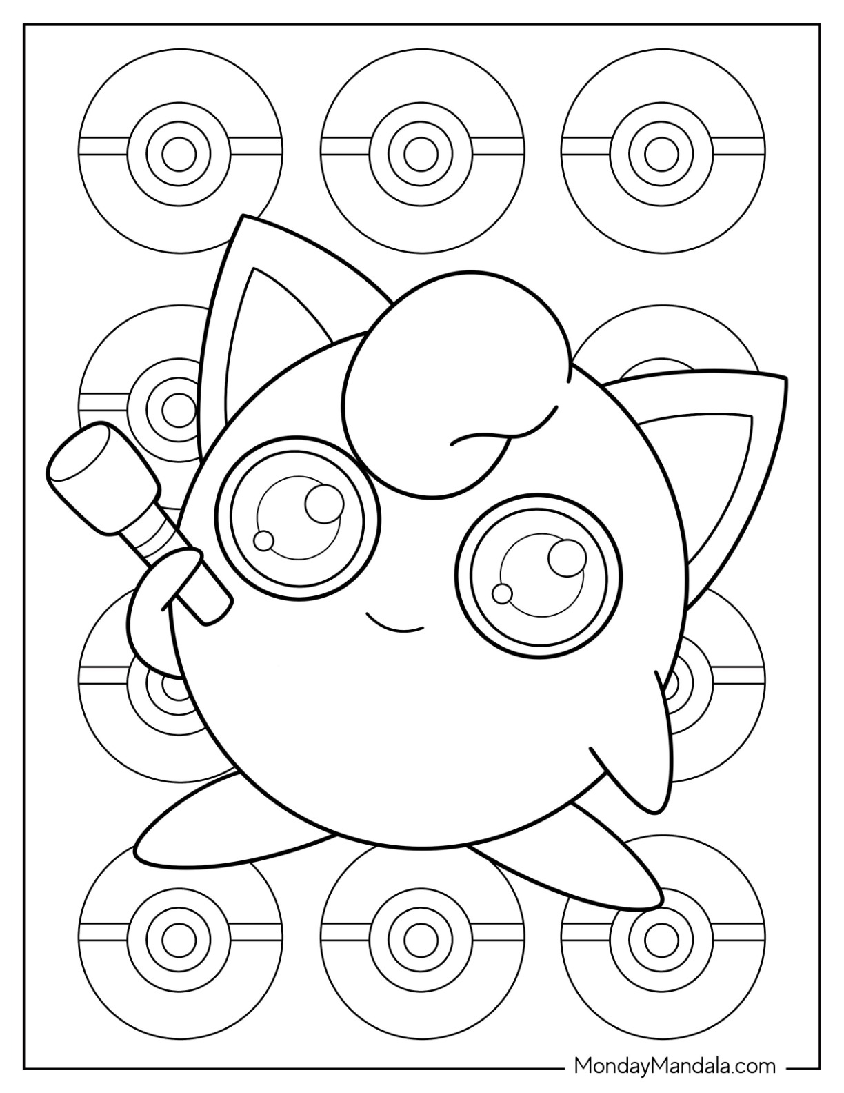 Jigglypuff coloring pages free pdf printables