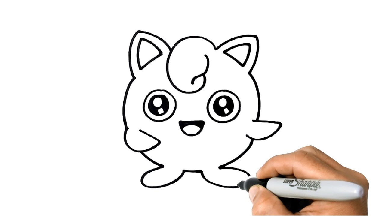 How to draw jigglypuff fro poekeon easy step by step