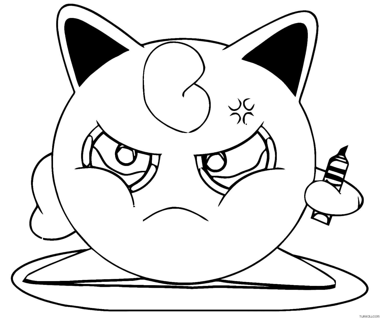 Pokemon jigglypuff coloring page