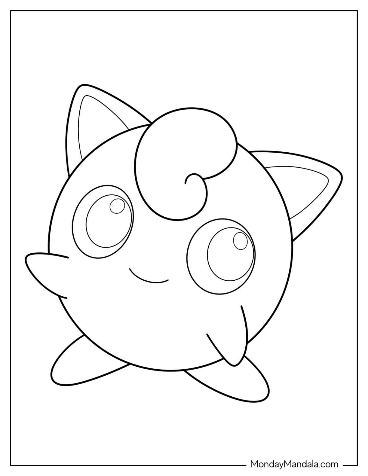 Jigglypuff coloring pages free pdf printables
