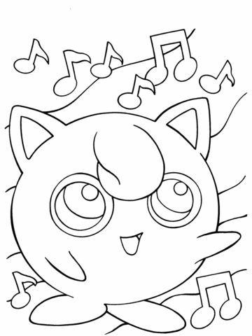 Jigglypuff coloring page from generation i pokemon category select from printable crafts oâ pokemon coloring pages pokemon coloring sheets coloring pages