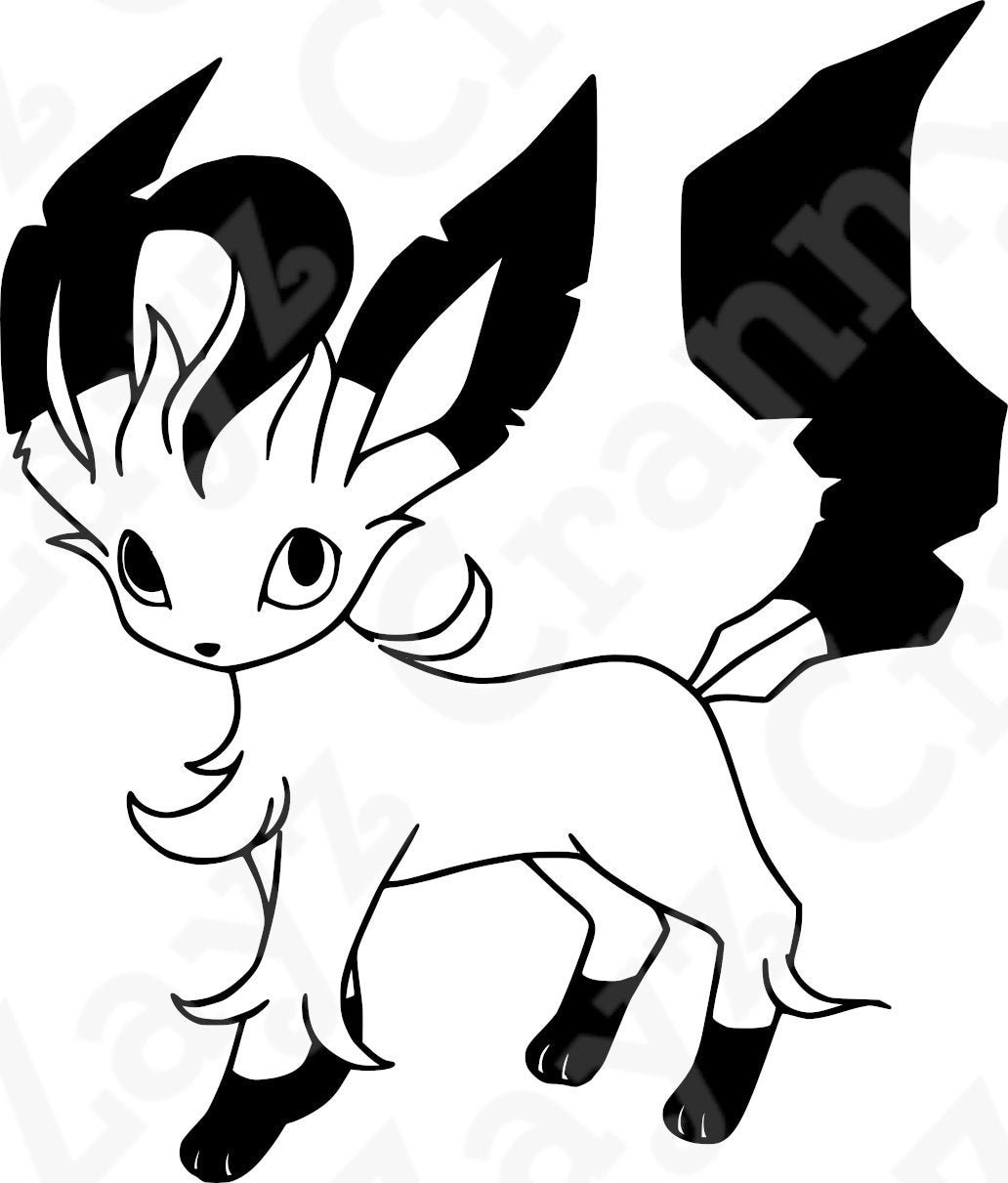 Leafeon svg file flat