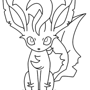 Leafeon coloring pages printable for free download