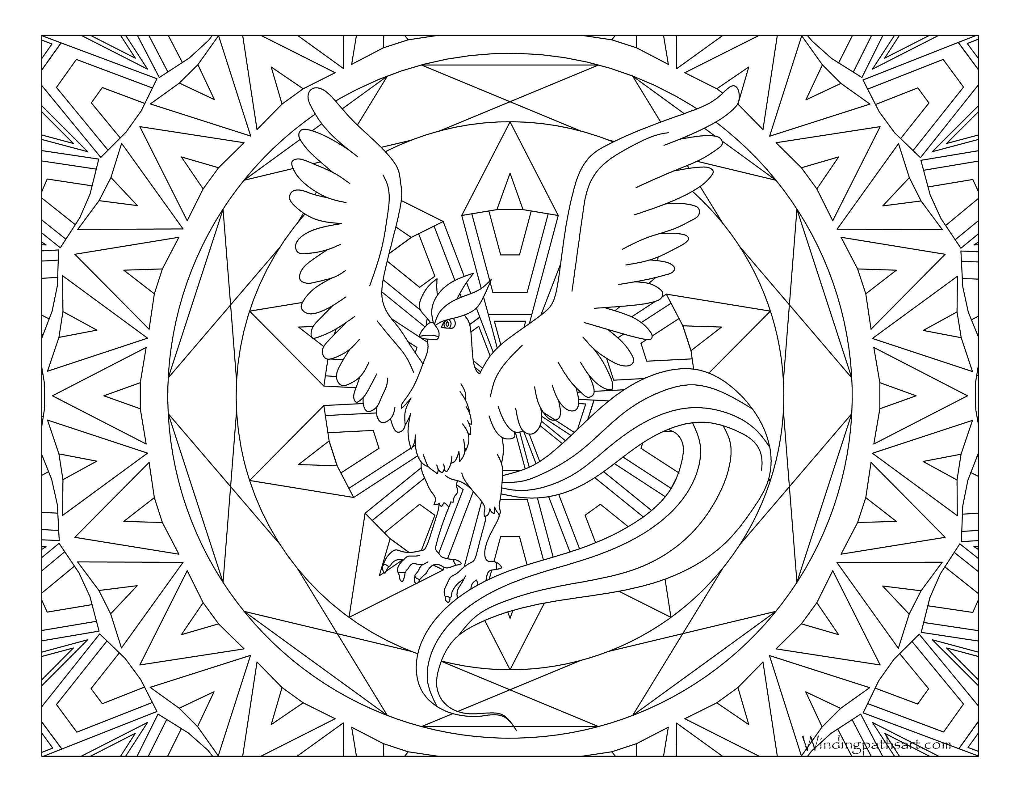 Articuno pokemon coloring page