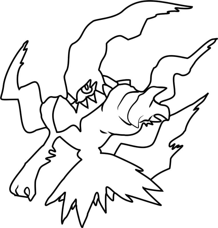 Legendary pokemon darkrai coloring page