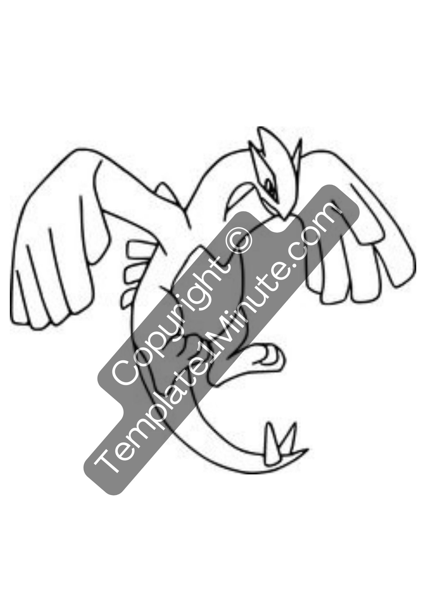 Legendary pokemon coloring pages printable template in pdf â