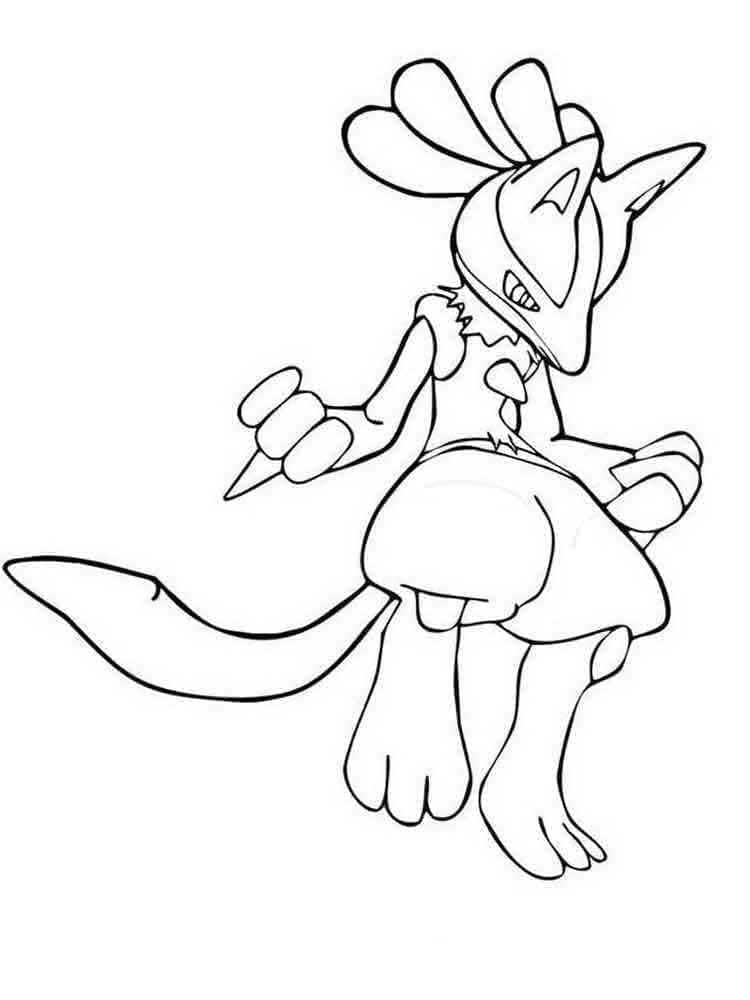 Flying lucario coloring page