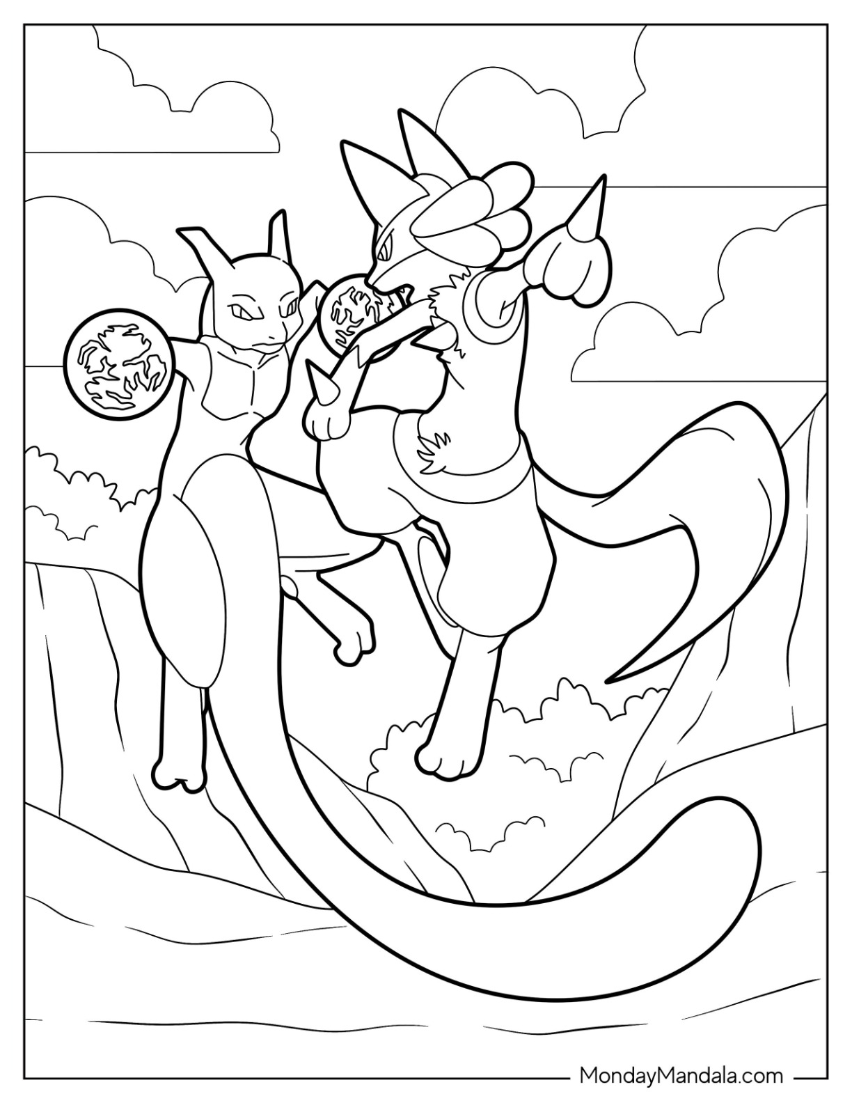 Lucario coloring pages free pdf printables