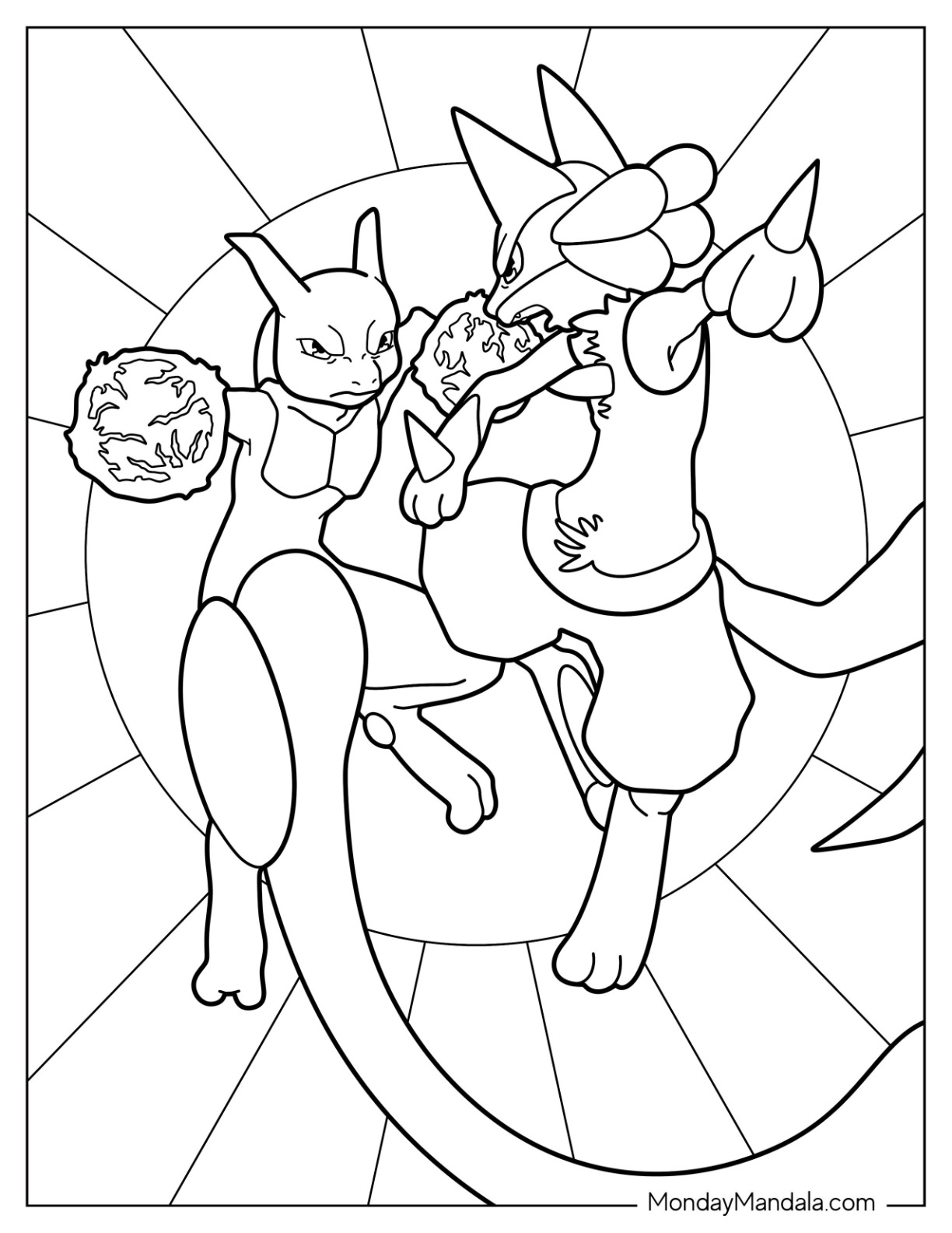 Mewtwo coloring pages free pdf printables