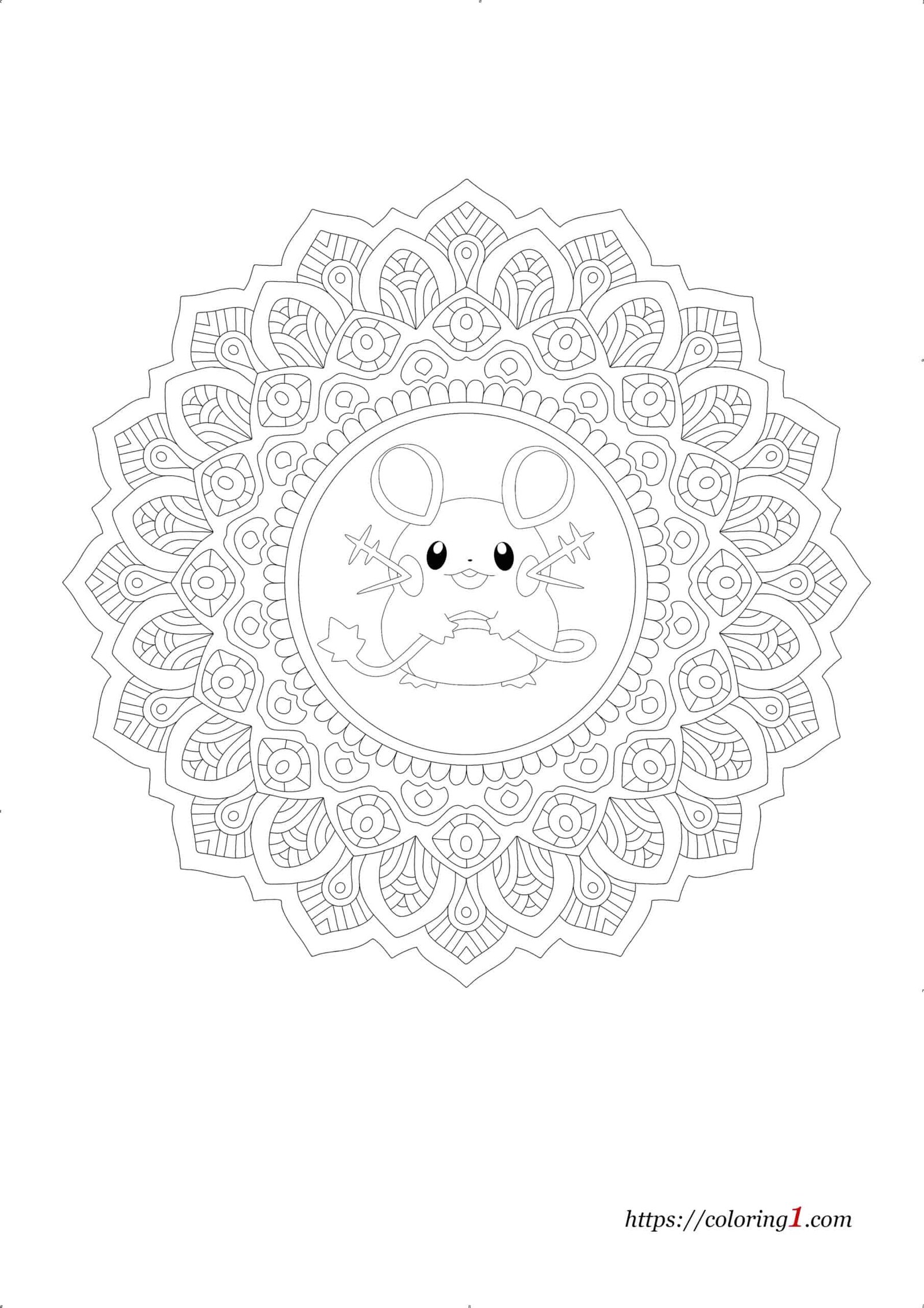 Pokemon mandala coloring pages