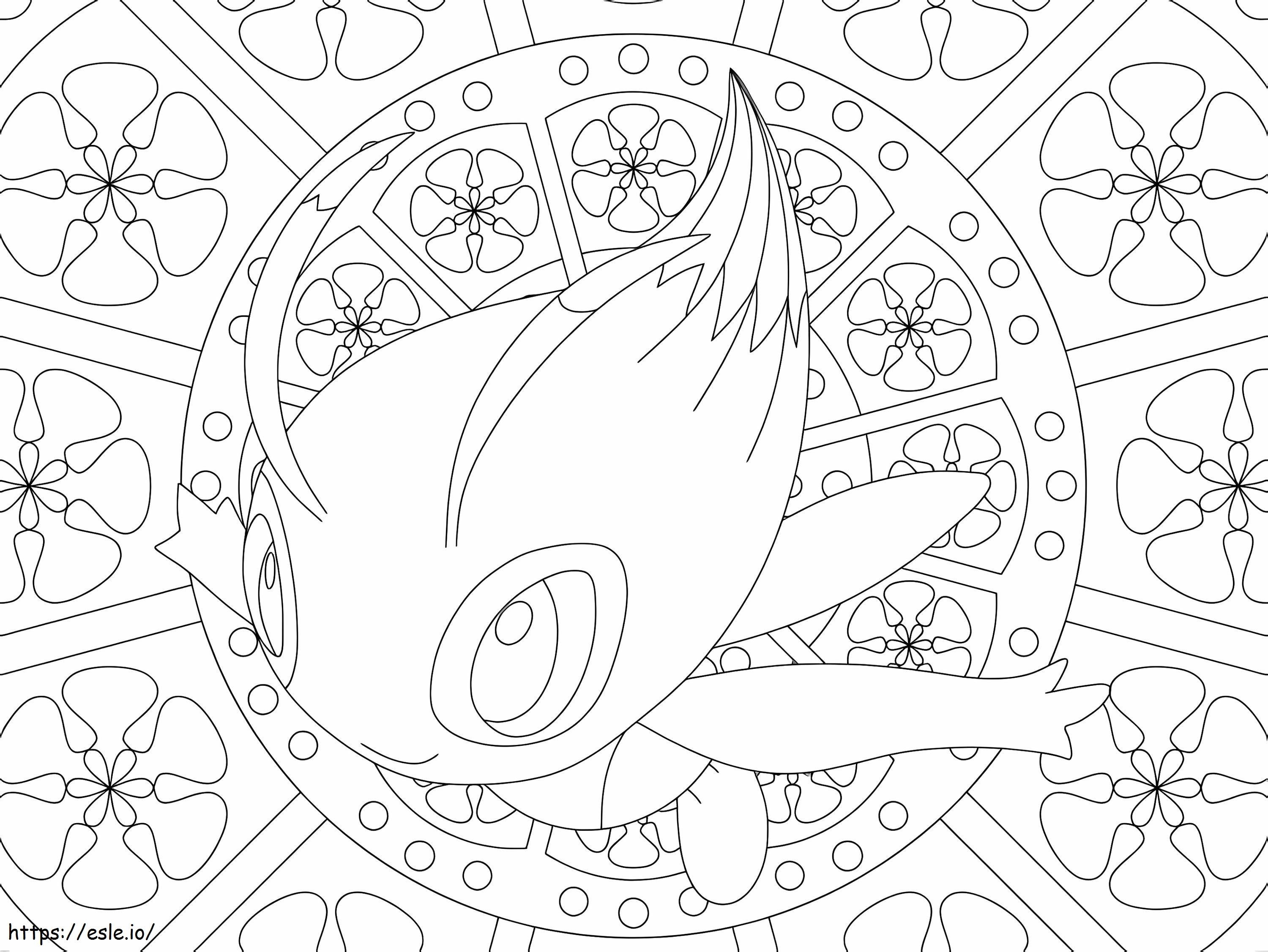 Pokemon mandala coloring page