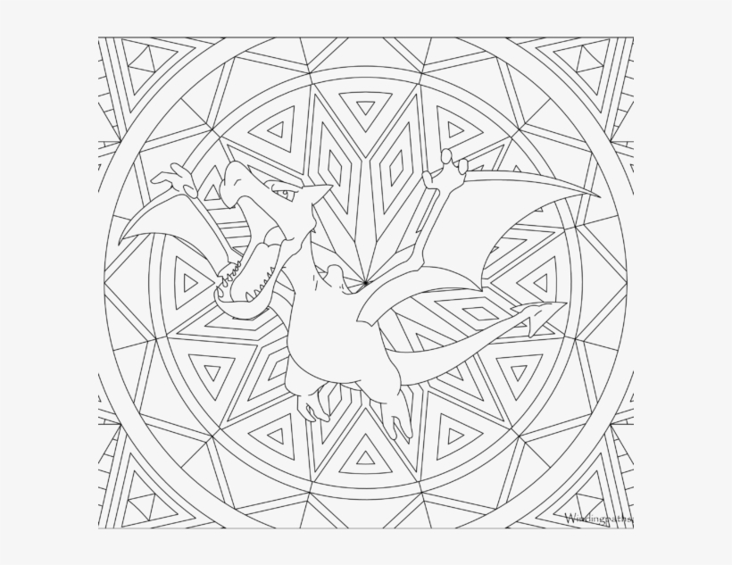 Adult pokemon coloring page aerodactyl