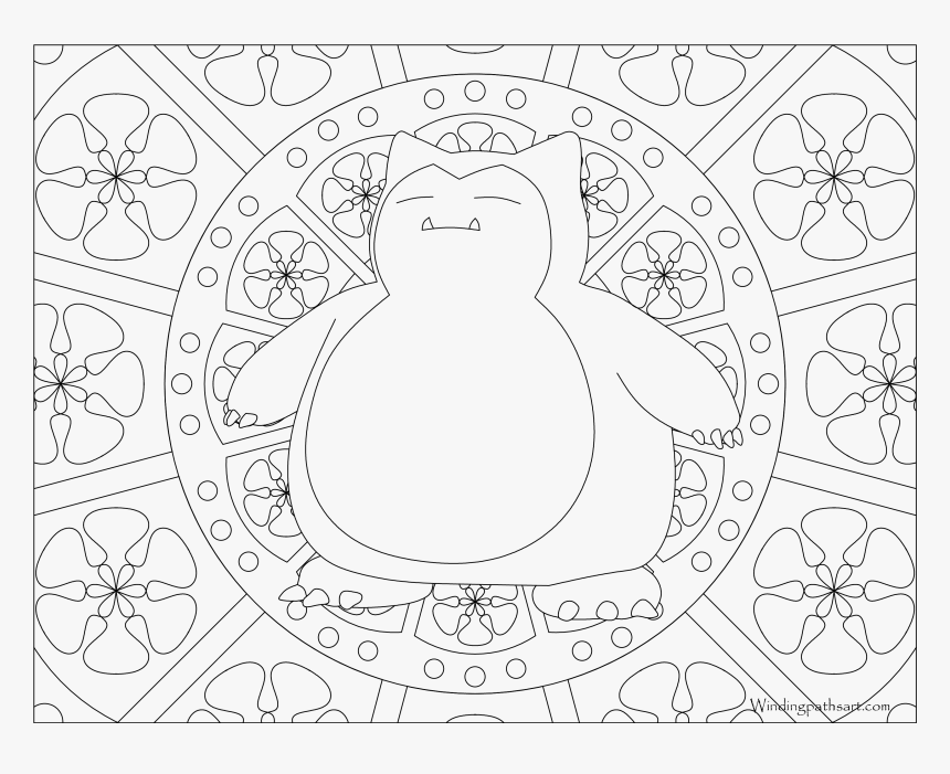 Snorlax pokemon coloring page