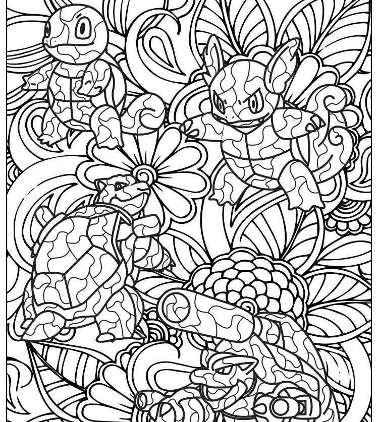 Pokemon colouring pages evolution colouring