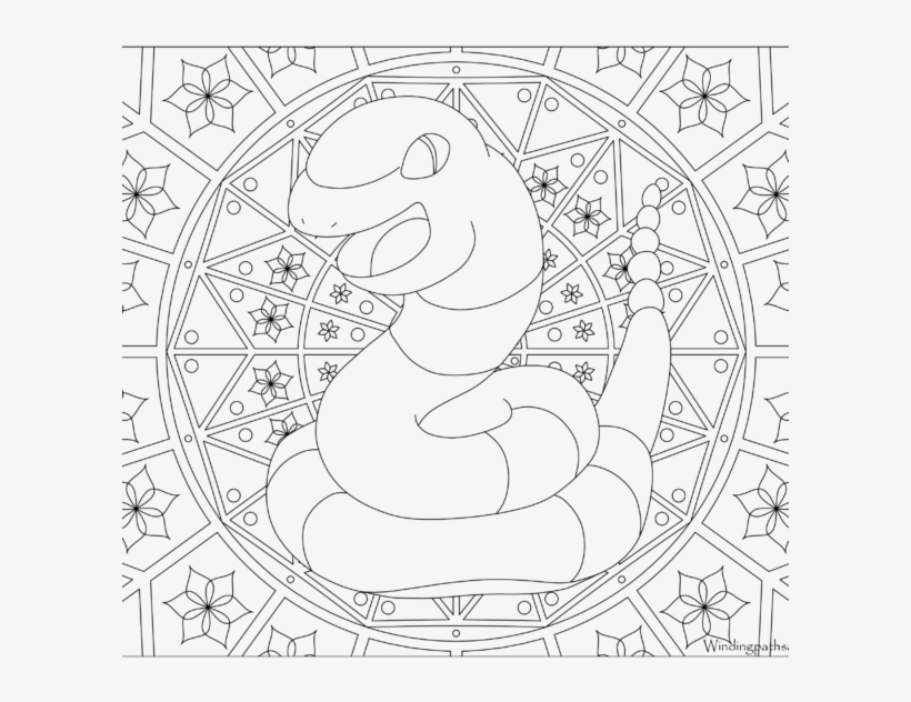 Adult pokemon coloring page ekans