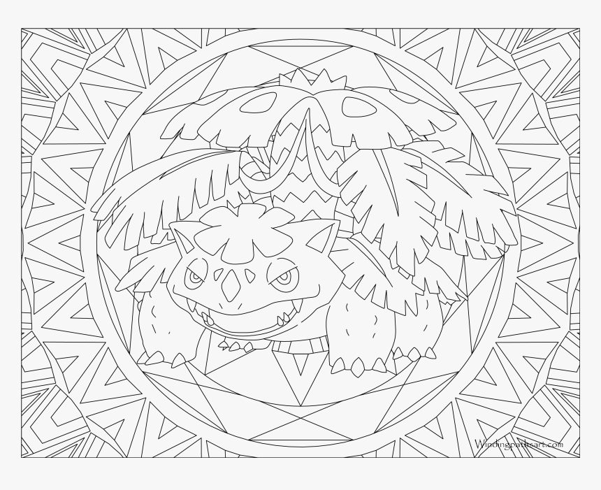 Venusaur pokemon coloring page