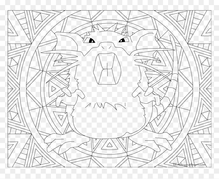 Raticate pokemon coloring page