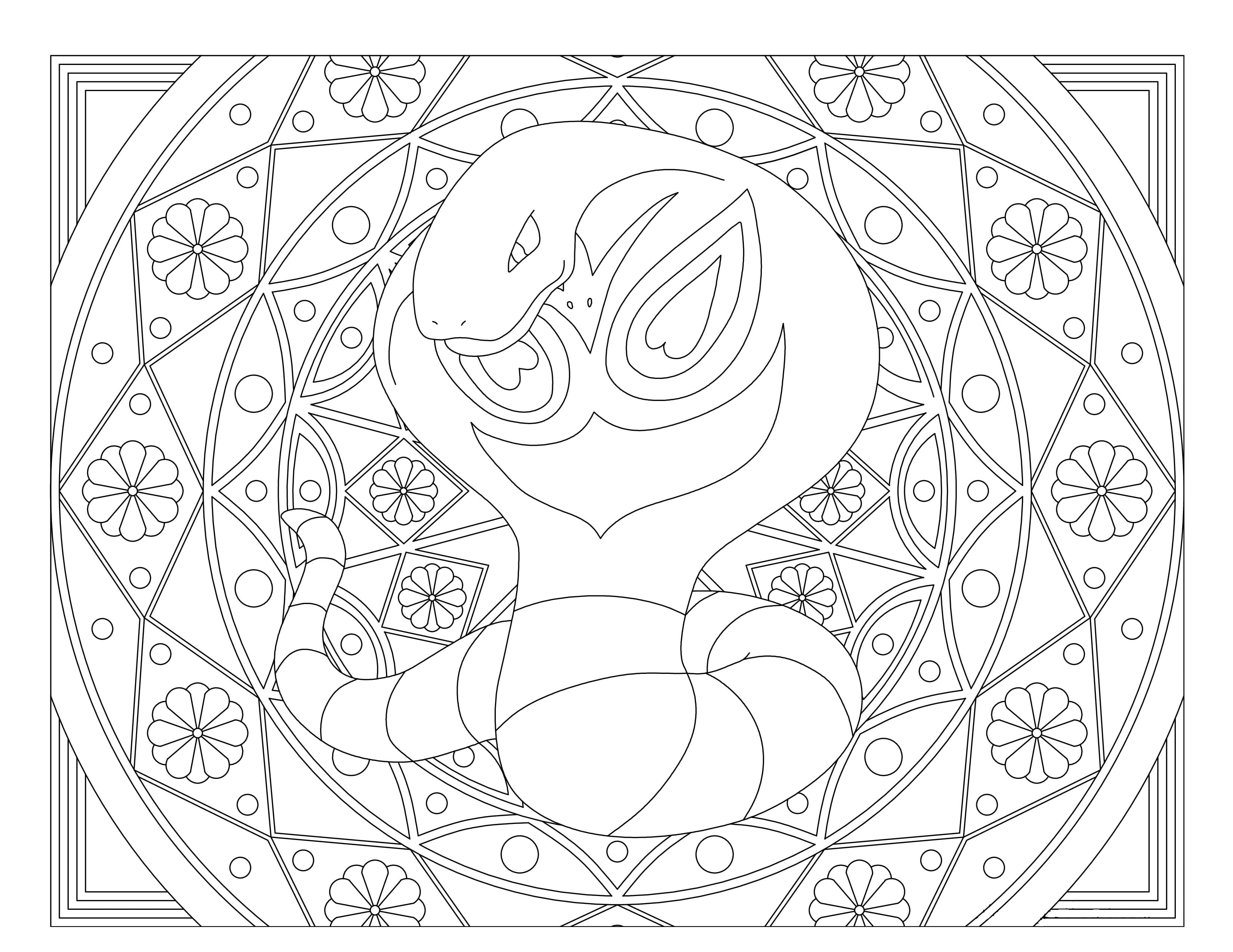 Coloring pages mandala pokemon print for free over images